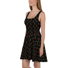 Load image into Gallery viewer, Cherry Skull Skater Dress
