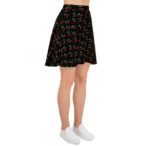Cherry Skull Skater Skirt