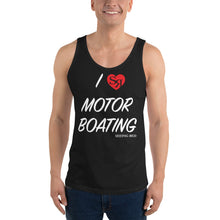 Load image into Gallery viewer, I Love Motor Boating Unisex Tank Top
