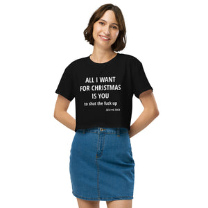 All I Want For Christmas Crop Top