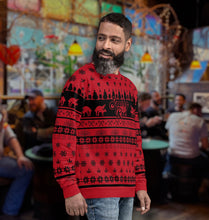 Load image into Gallery viewer, Hot Mess Xmas Sweater (Black &amp; Red)
