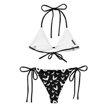 Load image into Gallery viewer, Black &amp; White Bat Print Bikini Set
