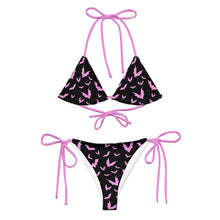 Load image into Gallery viewer, Black &amp; Pink Bat Print Bikini Set
