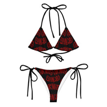 Load image into Gallery viewer, Black &amp; Red Seeing Red Bikini Set
