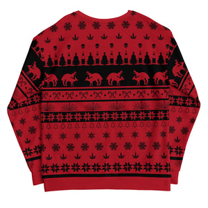 Hot Mess Xmas Sweater (Black & Red)