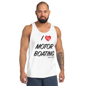 I Love Motor Boating Unisex Tank Top