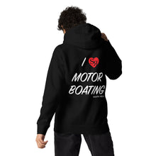 Load image into Gallery viewer, I Love Motor Boating Unisex Hoodie
